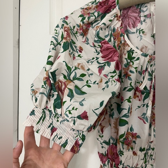 Anthropologie The Somerset Maxi Dress: Puff-Sleeve Edition Tiered Pockets Cotton - Picture 11 of 15